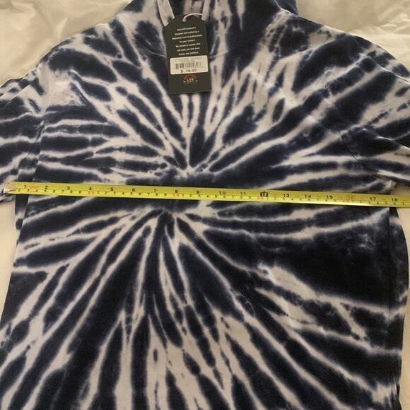Across the Pond blue and white tie-dye long sleeve hoodie size S new with tags - Picture 6 of 8